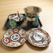 A Victorian Sunderland glass dump with flower sulphide inclusions,