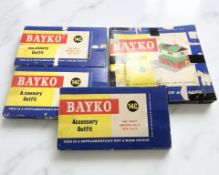 A group of Bayko accessory outfits, in boxes.