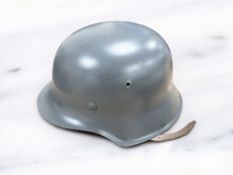 A reproduction German M35 Stahlhelm