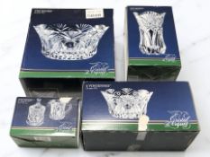 Boxed Cristal D'Arques items including fruit bowl, vase, etc.