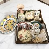 Assorted ceramics including Spode, Fruithaven dinner plates, twin handled planter,