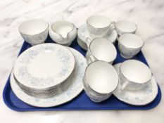 Twenty seven pieces of Wedgwood Belle Fleur tea china.