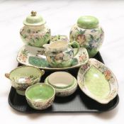 A collection of Maling lustre wares.