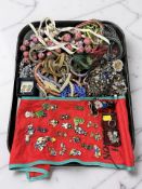 A group of costume jewellery, Robertson's enameled lapel pins.