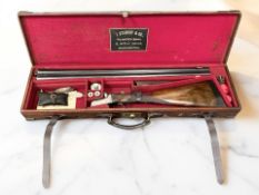 A T Stensby & Co, Manchester, double-barrelled 12 bore ejector shotgun,