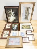 Assorted pictures and prints, Alan Ingham signed limited edition print, etc.