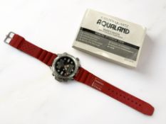 A gent's stainless steel Citizen Aqualand quartz diver's wristwatch, case 45mm.