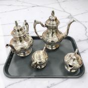 An Oneida four piece silver plated tea service.