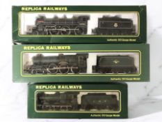Three Replica Railways boxed OO gauge models 11041 Collette Goods GWR green with Manor tender,