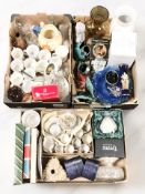 Assorted ceramics and glass wares, porcelain mugs, collectors plates,