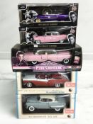 Two Sun Star 1/18 scale die cast vehicles, 57 Ford and 53 Chevrolet,