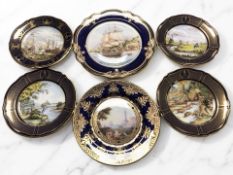 A group of Spode collector's plates, largest 31 cm diameter.