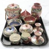A collection of Maling lustre wares.