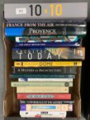 Eighteen books all relating to architecture : Elizabeth Wilhide, Alec Clifton-Taylor, Ross King,