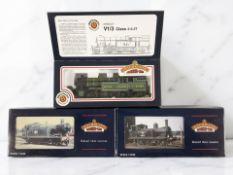 Three Bachmann Branchline boxed scale locomotives : 31-607 V3 Tank 67684 Doncaster green British
