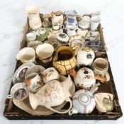 Assorted ceramics including fox hunting themed mugs, jugs and teapots, Tyne Potteries ceramics, etc.