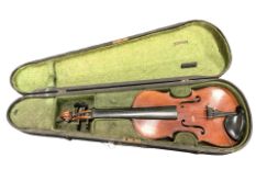 A Maidstone violin with two piece 12