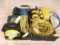 Assorted electric extension reels.