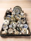 A collection of French Quimper Pottery.