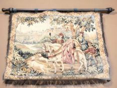 A needlework tapestry in the 17th century Flemish style, width 120 cm.