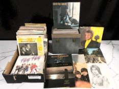 Vinyl LP records including Rod Stewart, The Beatles, Bad Company, other mixed artists, classical,