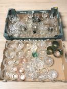 A collection of 20th century drinking glasses and other crystal items.