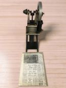 A handmade replica of a Victorian hot air engine, height 47 cm,