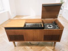 A 20th century teak cased radiogram, width 122 cm.