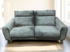 An Italian Poltronesofa electric reclining three-seater settee, length 204 cm.