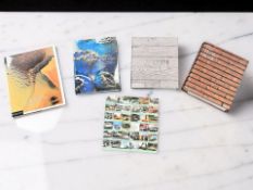 Five assorted books relating to design and nature : 'Concrete', 'The House Book' and 'Earth',