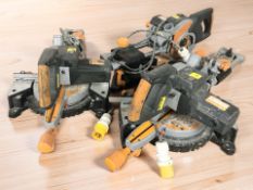 Three Evolution mitre saws.