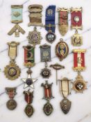 A collection of fifteen lodge medals and decorations including The Royal Antediluvian Order of
