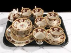 Twenty eight pieces of Royal Albert Lady Hamilton tea china.