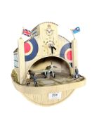 A reproduction Royal Airforce themed quartz wall timepiece, height 25 cm.