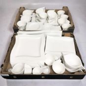 A collection of Villeroy & Boch white porcelain table wares.