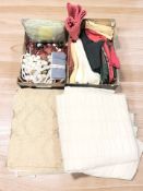 A quantity of curtains, tie backs, place mats, other soft goods.