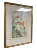 Penny Ward : Still life of flowers, watercolour, 19 cm x 29 cm.