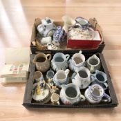 A group of Scottish Buchan stoneware jugs, Ringtons chintz milk jug, other ceramics and glass wares,