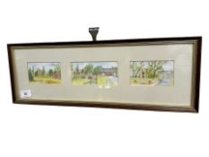 June Colvin : The Diamond Inn, Ponteland, watercolour, 14 cm x 7 cm,