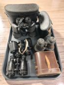 A pair of Miranda 10x50 coated optics binoculars, pair of antique field glasses,