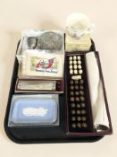 A Viking game with full set of pieces, EPNS items, Yamaha harmonica, Wedgwood jasperware dish,