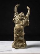 A hollow cast brass figure of Buddha, height 24 cm.