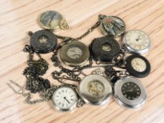 A group of contemporary pocket watches.