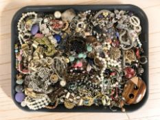 A collection of costume jewellery, simulated pearls, dress rings, etc.