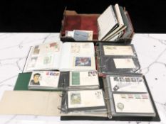 Several albums of Post Office first day covers, stamps, etc.