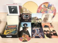 Vinyl LP records to include Bob Dylan, Fleetwood Mac, Isaac Hayes, Van Morrison, The Beatles,
