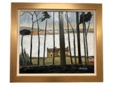 Stephanie Dingle (1926 - 2017) : Top Tieb from St. Michael's Mount, oil on board, 53 cm x 43 cm.