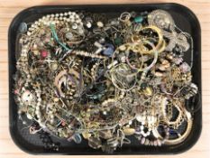 A collection of costume jewellery, simulated pearls, bangles, etc.