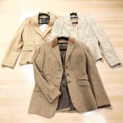 Two lady's Ralph Lauren blazers, sizes 6 and 8, and a further Holland Cooper blazer, size 12.