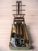 A group of oriental hardwood stands and decorative plinths, plate stands, etc.